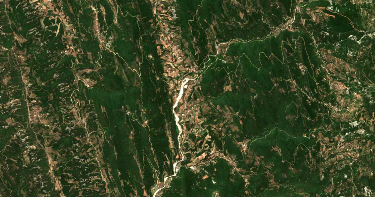 Satellitenkarte von Skouterá
