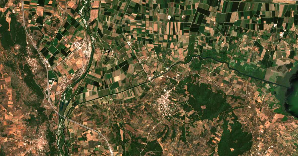 Satellitenkarte von Stathmós Angelokástrou