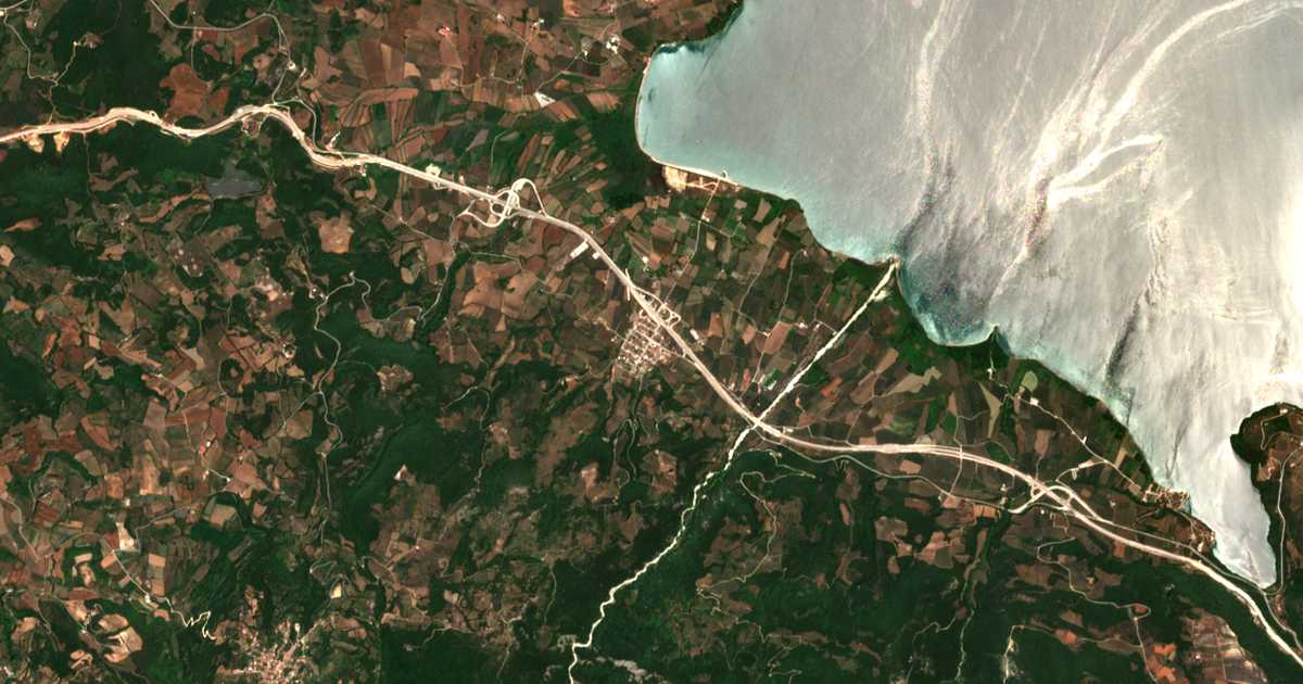 Satellitenkarte von Drymós