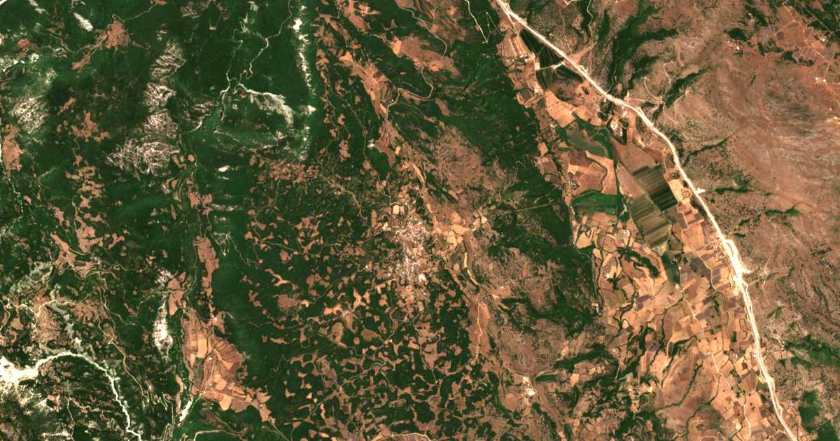 Satellitenkarte von Trýfos