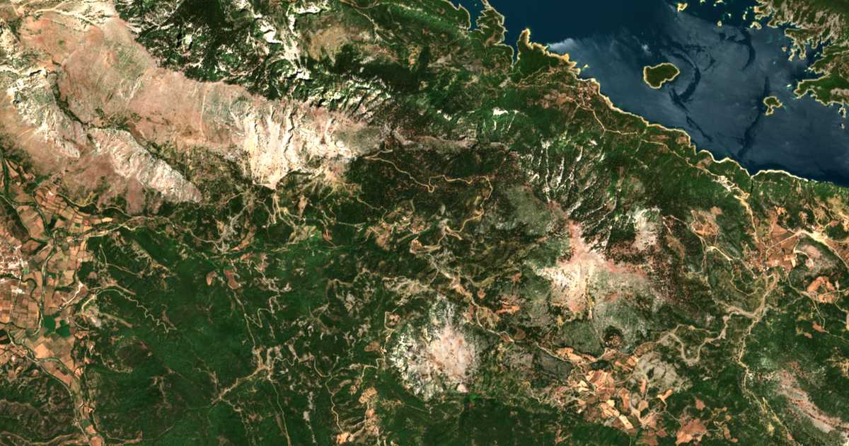 Satellitenkarte von Chalkiópouloi