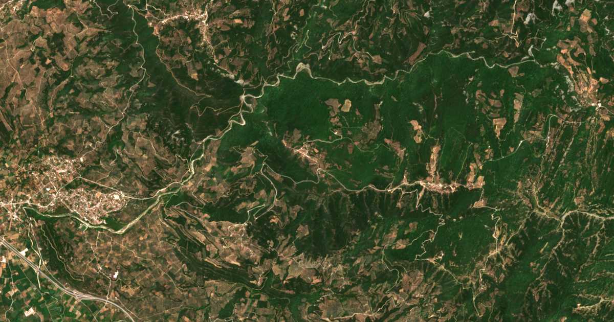 Satellitenkarte von Chrysorráchi