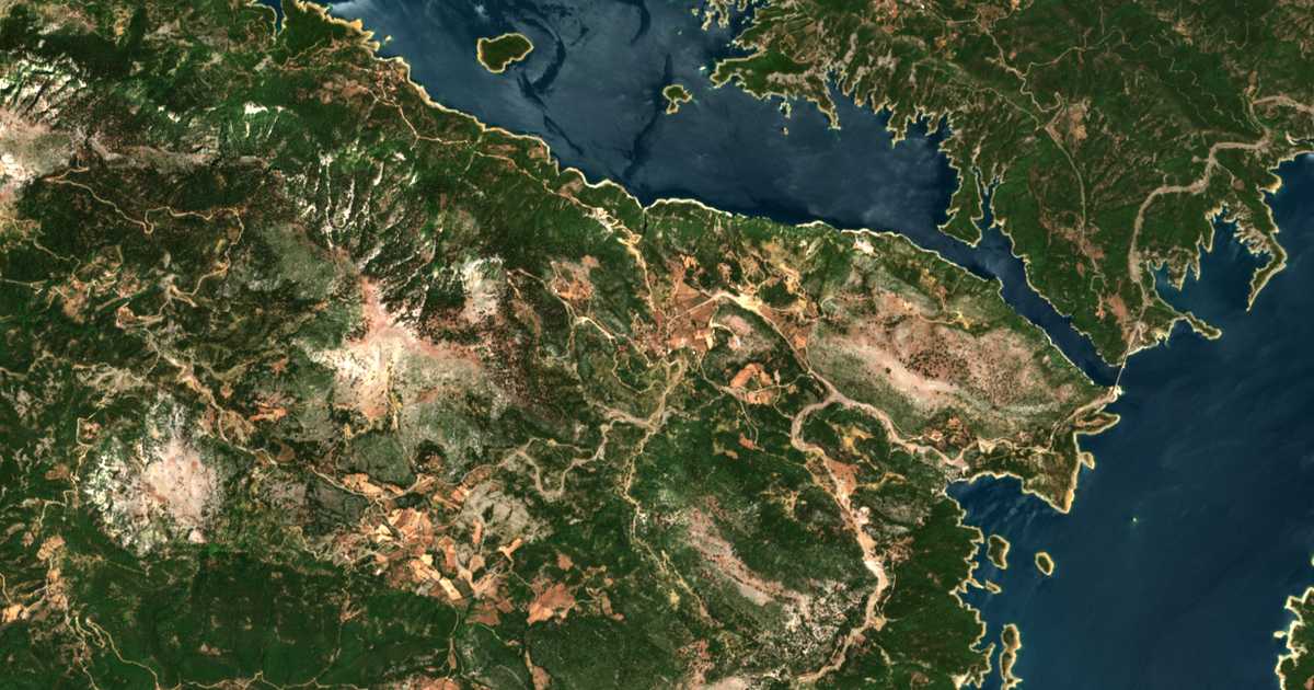 Satellitenkarte von Triklino