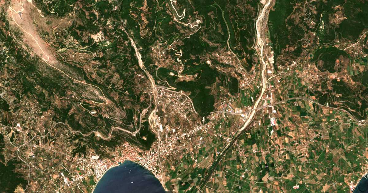 Satellitenkarte von Lygiás