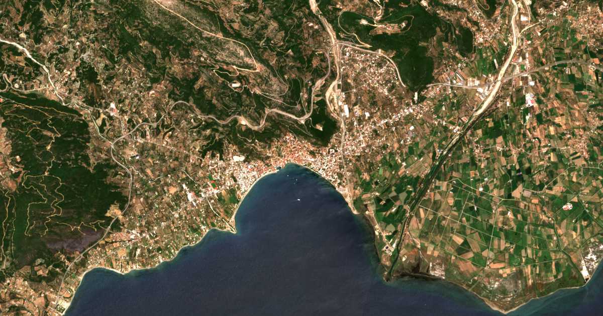 Satellitenkarte von Nafpaktos