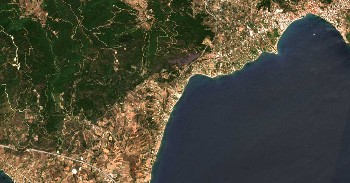 Satellitenkarte von Platanítis