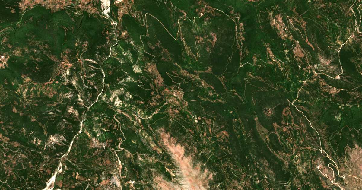 Satellitenkarte von Rigánion