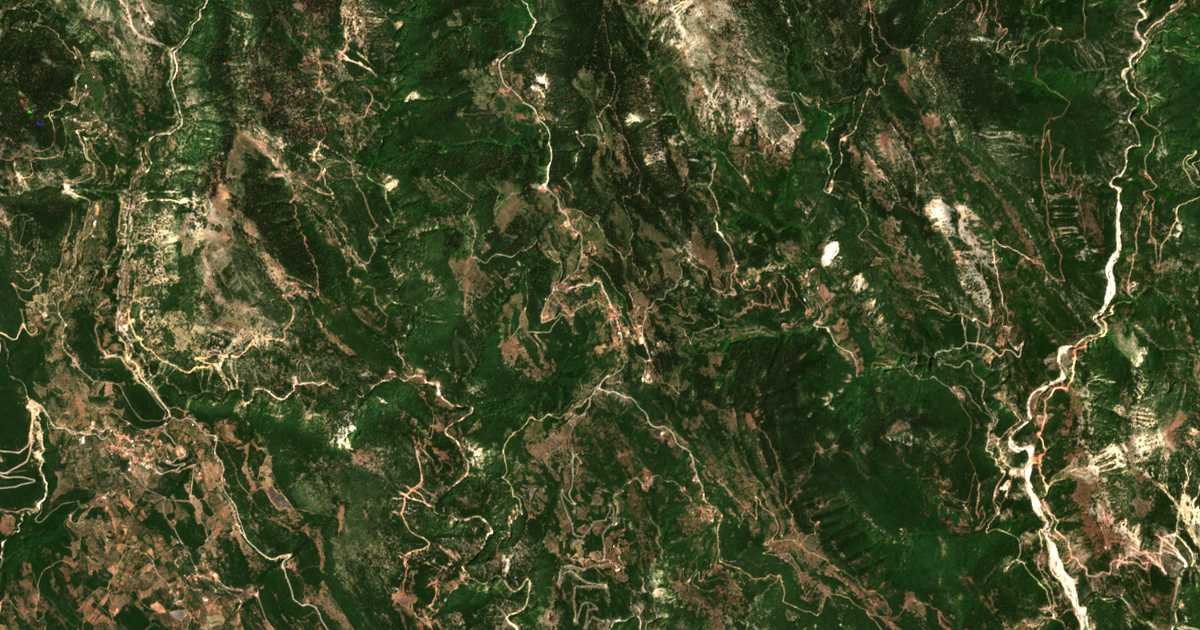 Satellitenkarte von Drymón