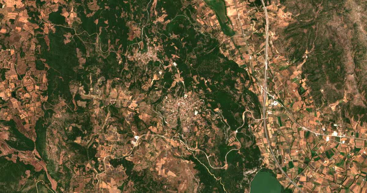 Satellitenkarte von Fyteíai