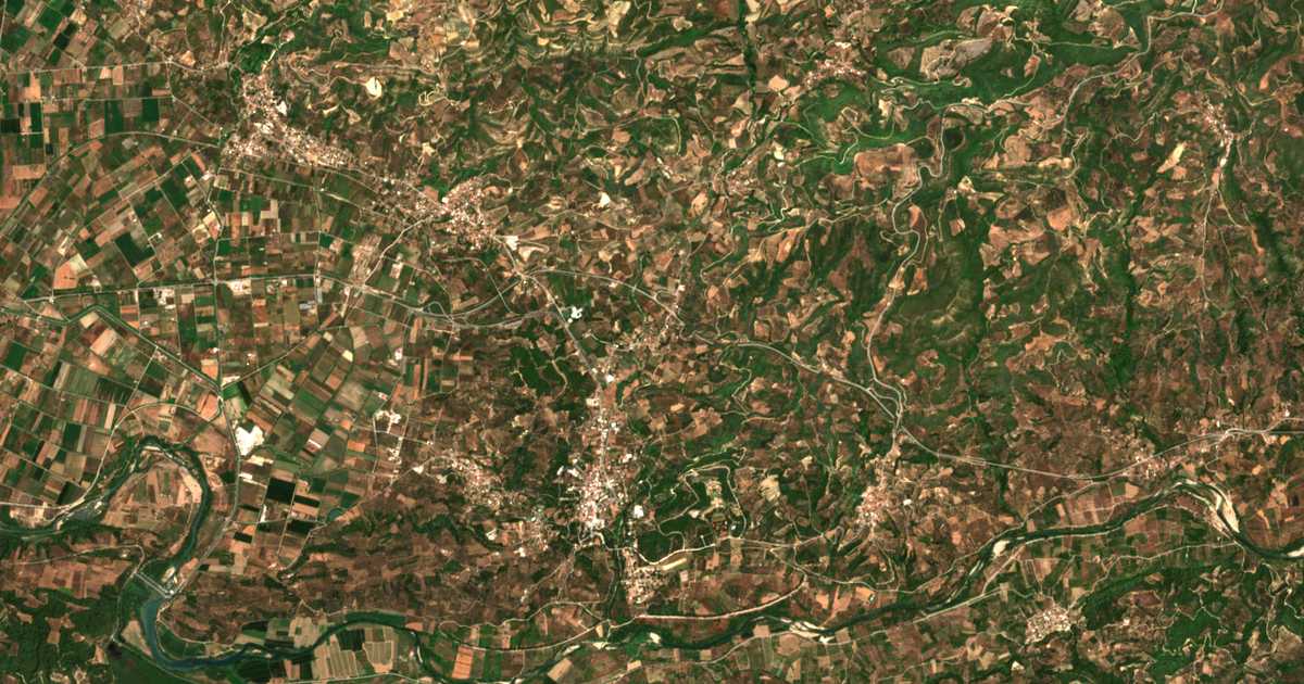 Satellitenkarte von Koskinás