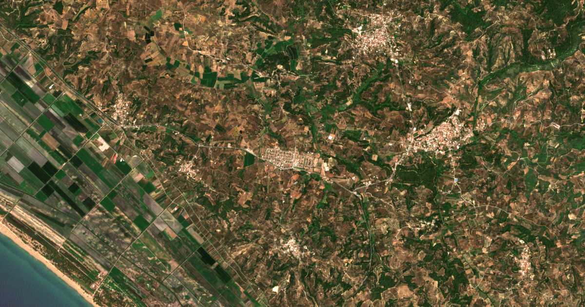 Satellitenkarte von Kallíkomon