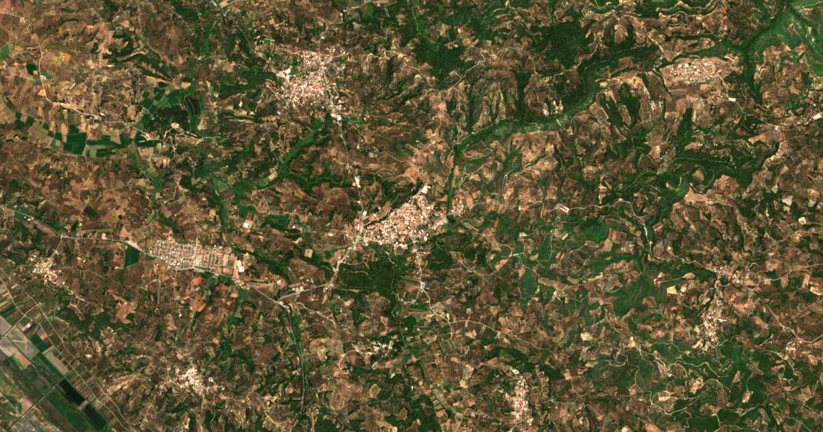 Satellitenkarte von Kréstena