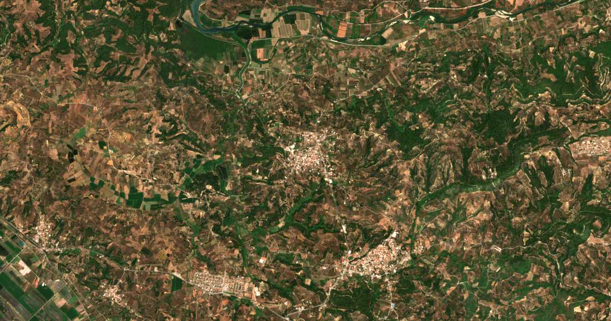 Satellitenkarte von Makrísia
