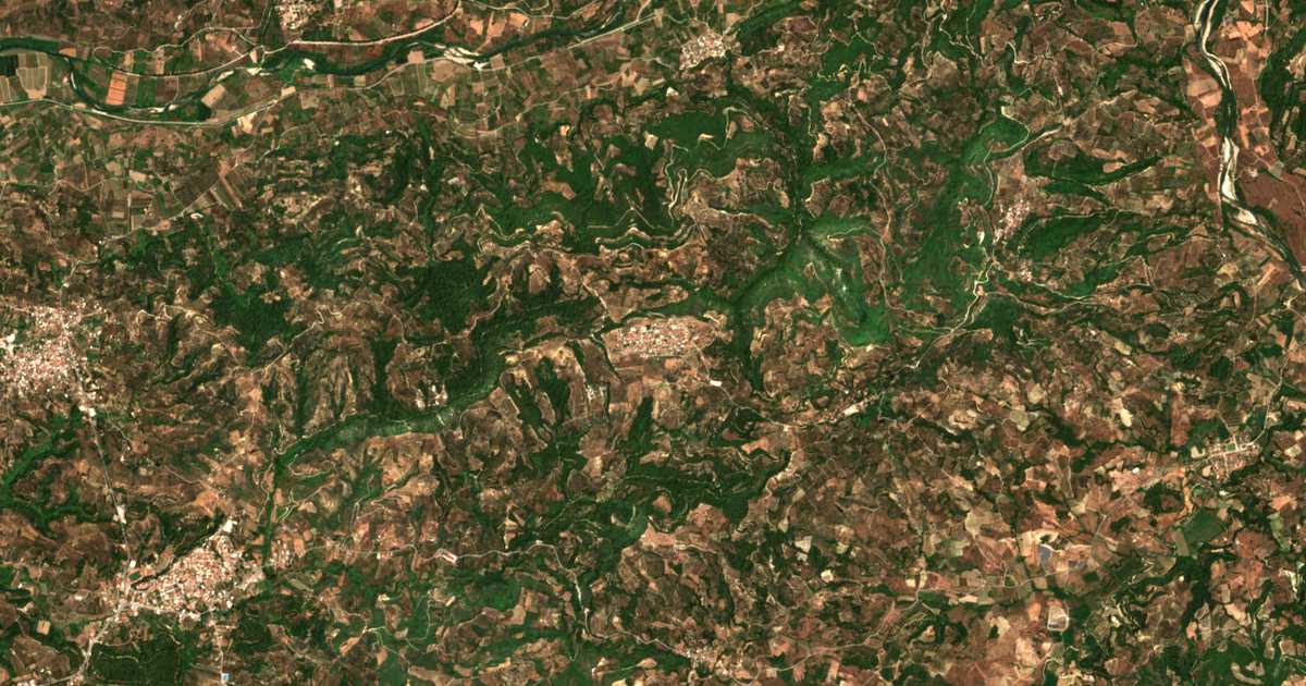 Satellitenkarte von Néa Skillountía