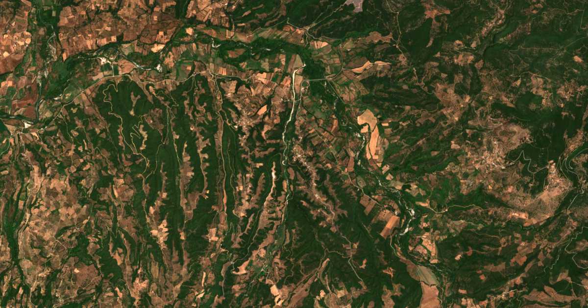 Satellitenkarte von Sékoulas