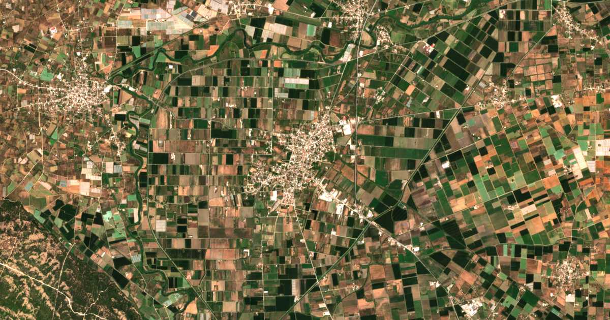 Satellitenkarte von Gastoúni