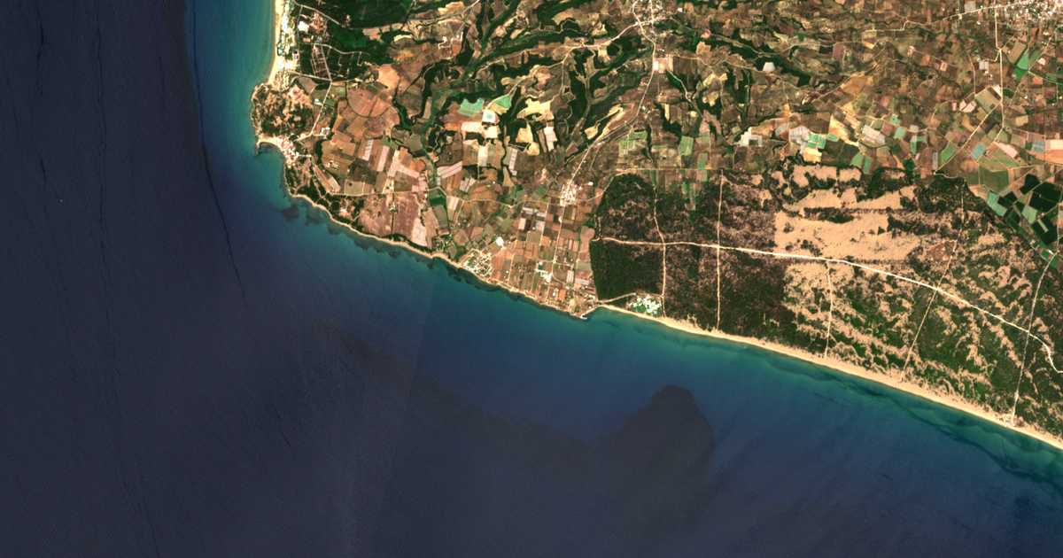 Satellitenkarte von Paralía