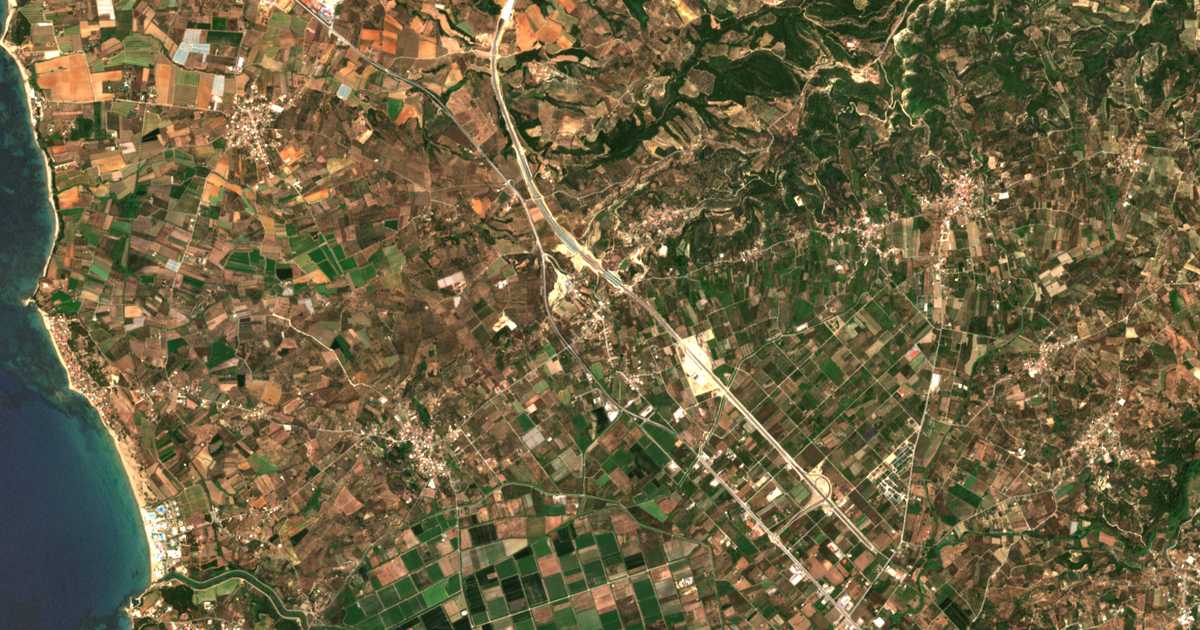 Satellitenkarte von Chanákia