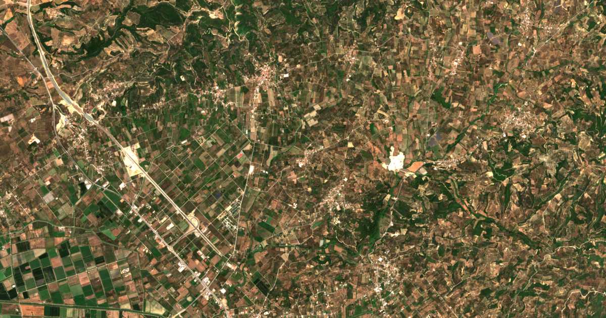 Satellitenkarte von Katsarós