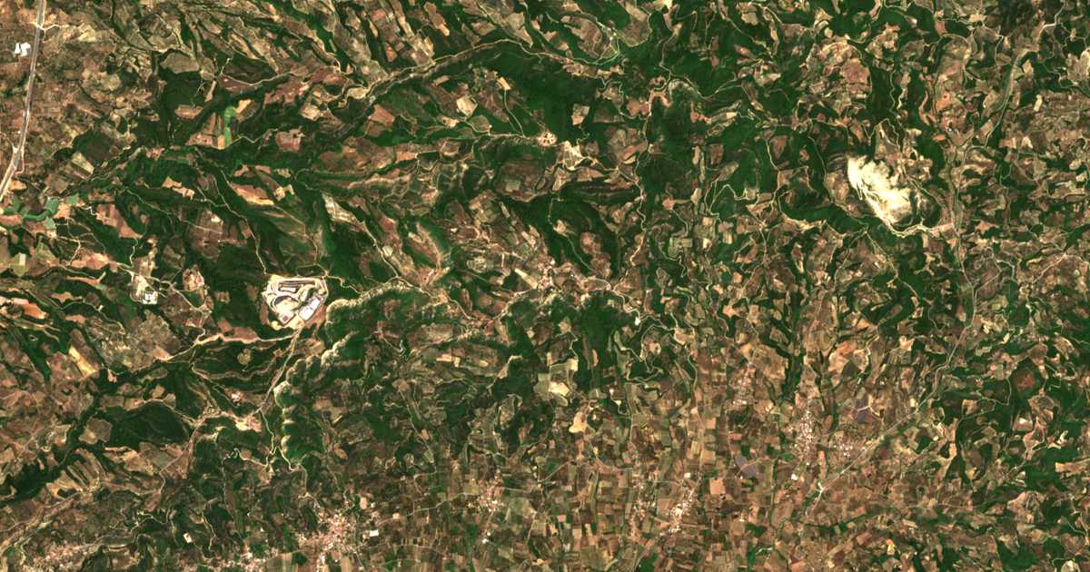 Satellitenkarte von Koryfí