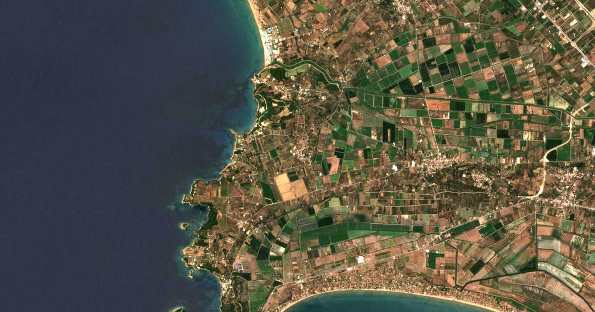 Satellitenkarte von Leventochórion