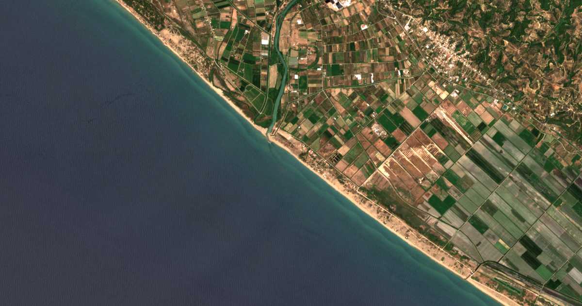 Satellitenkarte von Paralía