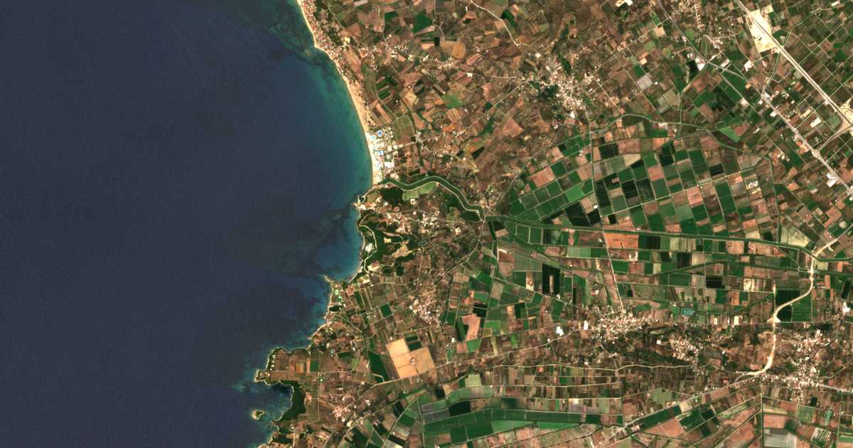 Satellitenkarte von Skafidiá