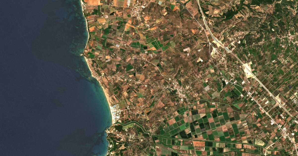 Satellitenkarte von Stamatelaíika