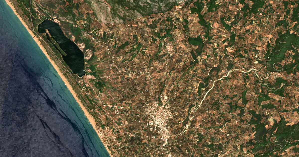 Satellitenkarte von Káto Xirochóri