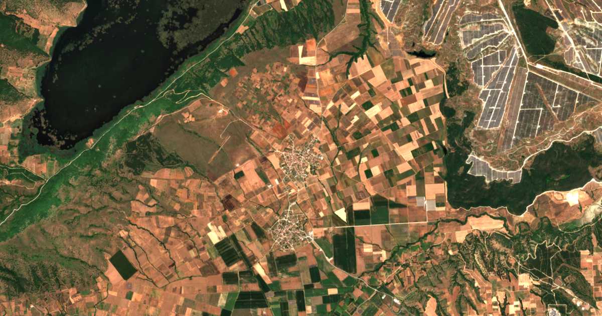 Satellitenkarte von Olympiás