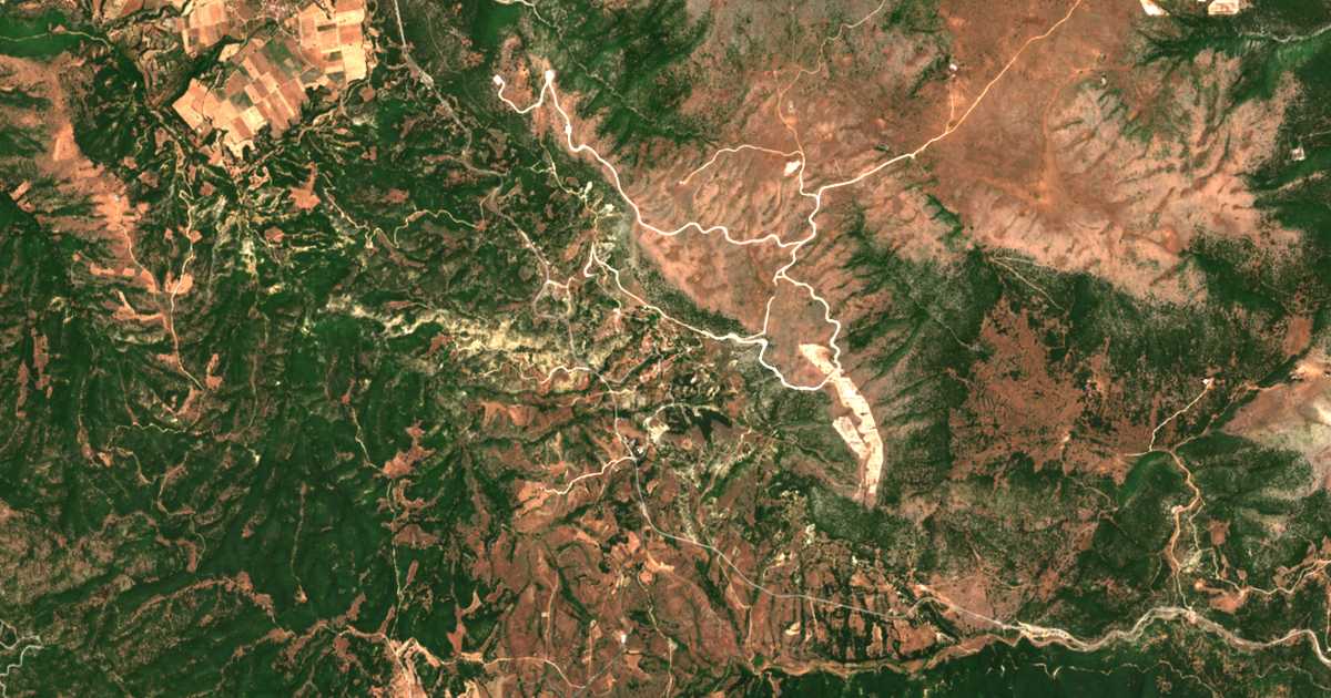 Satellitenkarte von Metaxás