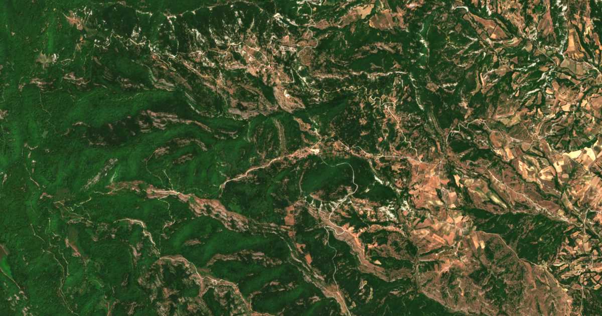 Satellitenkarte von Polykástanon