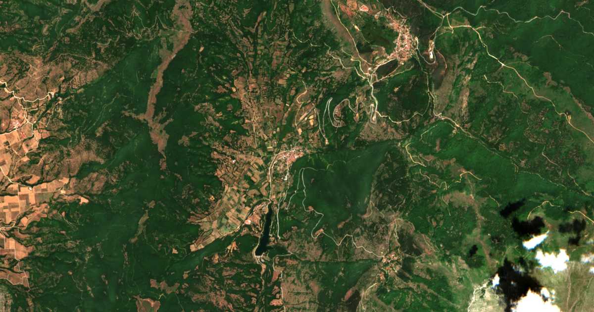 Satellitenkarte von Sisánion
